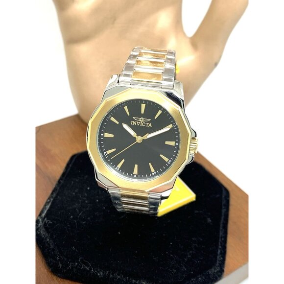 Invicta Women's Watch 48578 Speedway Quartz Black Dial Two Tone Steel 34mm - Picture 14 of 15